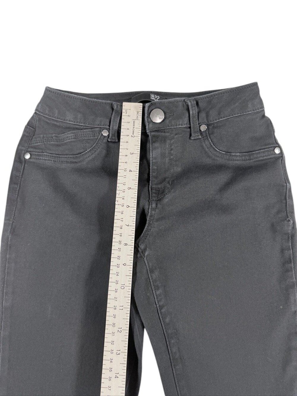 1822 Denim Black Skinny Stretch Jeans Women Size 4 Mid Rise Classic - Picture 9 of 13